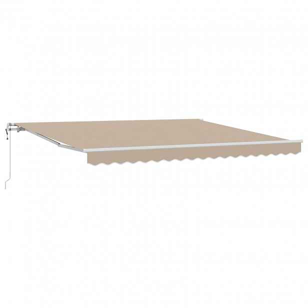 vidaXL Stahovací markýza Béžová 400 × 300 cm Látka a hliník