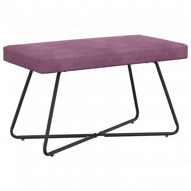 vidaXL lavice Fialová 80 x 40 x 45 cm Samet