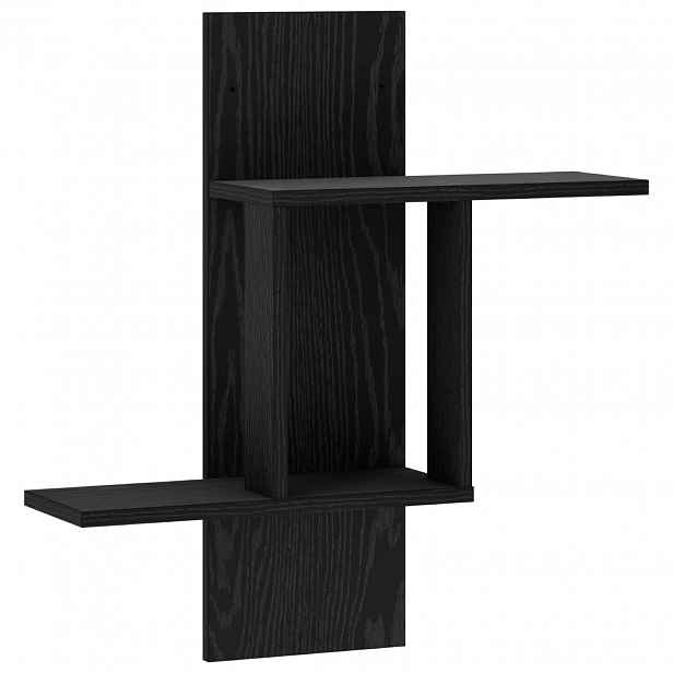 vidaXL Nástěnná polička Černý dub 59 x 17 x 63 cm Kompozitní dřevo