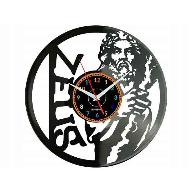 Zeus Nástěnné hodiny Vinylová deska Moderní dekorativní jako Dárek k narozeninám