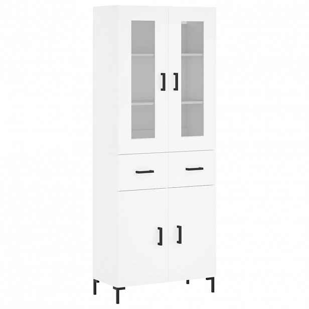 vidaXL Skříň highboard bílá 69,5 x 34 x 180 cm kompozitní dřevo