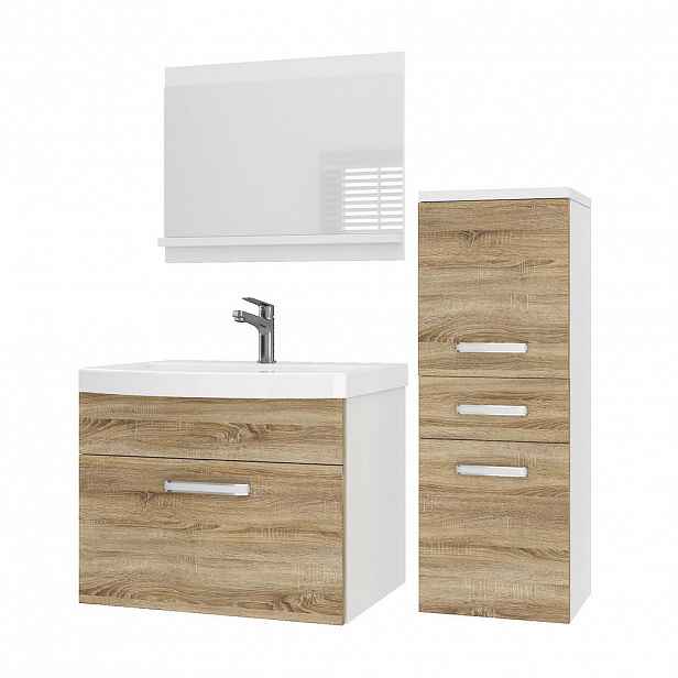 B BELINI GROUP KOUPELNOVÝ NÁBYTEK Koupelnová SADA PRI M2, Dub Sonoma matný, 90 cm