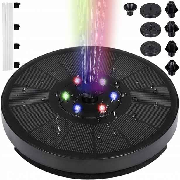 Fontána pro jezírko Zahradní zahradní plovoucí Led Rgb čerpadlo