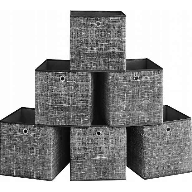 Songmics – sada 6 skládacích úložných boxů, 33x33x33 cm