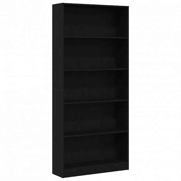 vidaXL Knihovna Černý dub 80x24x176 cm Dřevěná konstrukce
