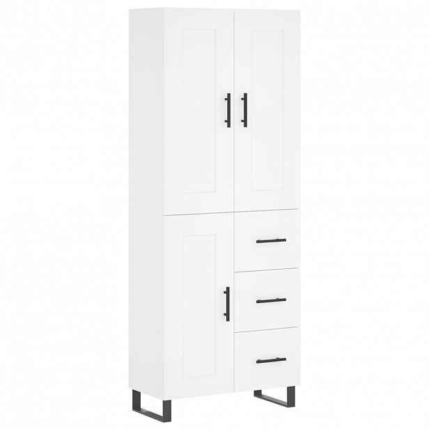 vidaXL Skříň highboard bílá 69,5 x 34 x 180 cm kompozitní dřevo