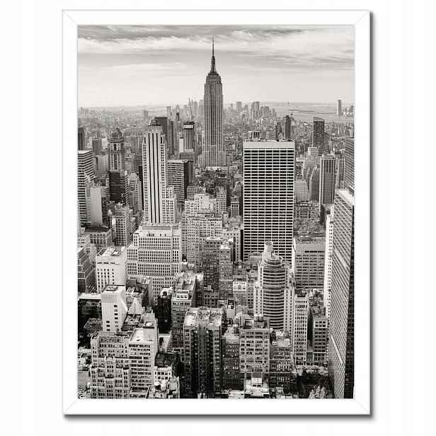 Plakáty v rámu 30x40 Manhattan z ptačí perspektivy