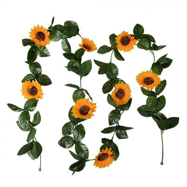 Dekorace umělá girlanda slunečnice Sunflowers - 200*14*5 cm Clayre & Eef