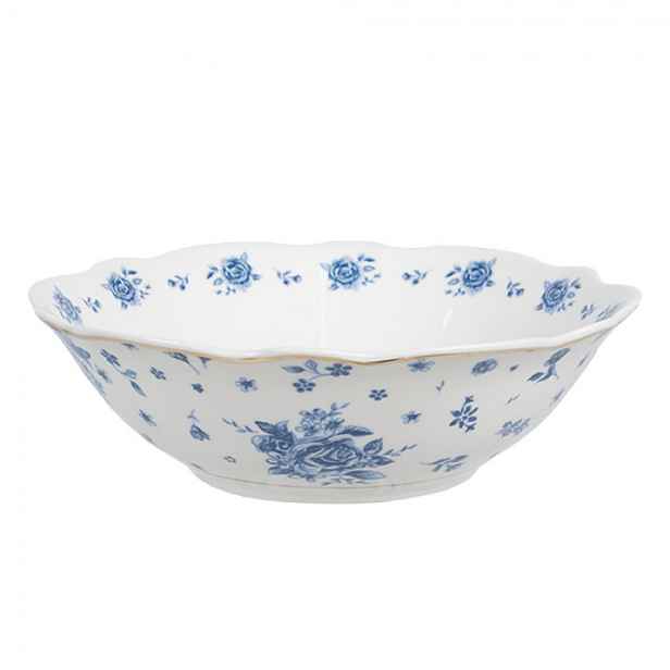 Porcelánová miska na polévku s motivem modré růže Blue Rose Blooming 3