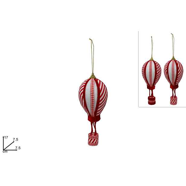 PROHOME - Dekorace balón různé dekory 7,5x7,5x17cm