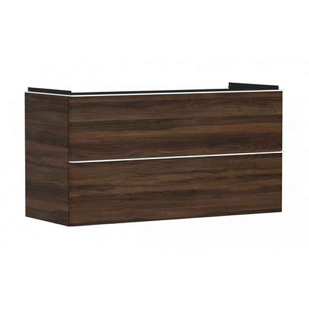 Skříňka pod umyvadlo bez umyvadla Hansgrohe Xelu Q 118x62,5x47,5 cm tmavý ořech 54038700
