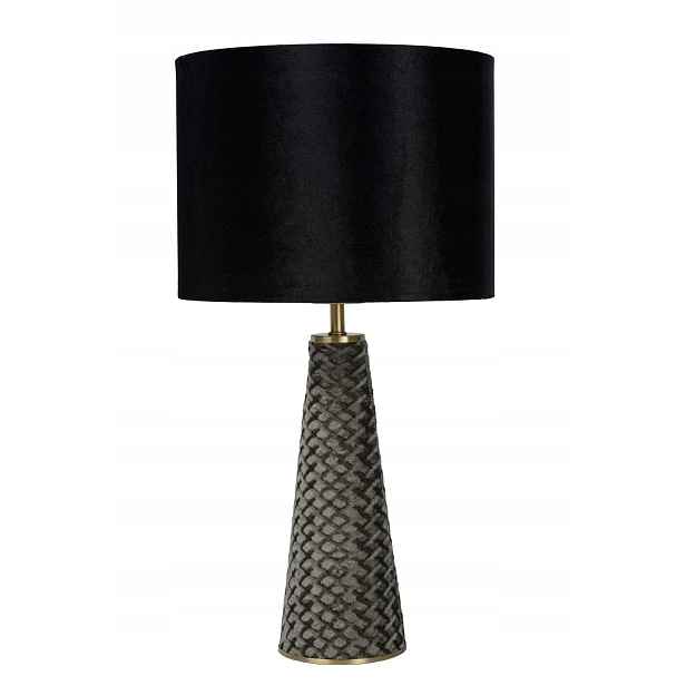 Stolní lampa Lucide Extravaganza Velvet E27 40W černá/šedá