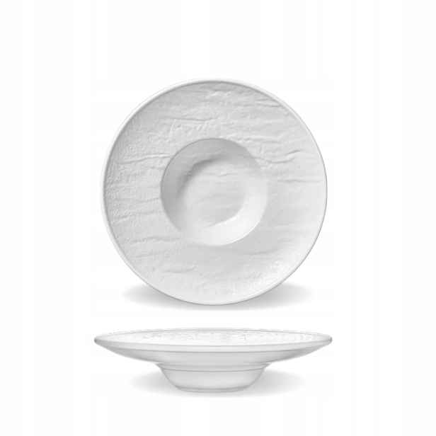 Talíř hluboký na polévku a pastu 27,5 cm 250 ml Wilmax bílý s imitací kamene