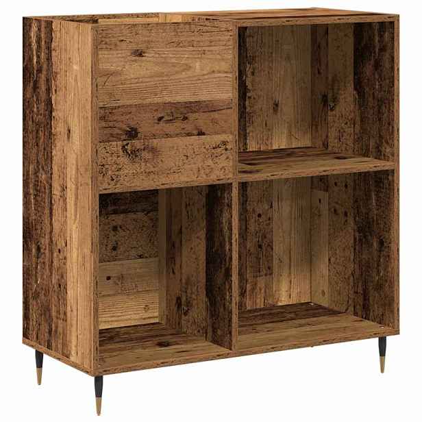vidaXL Skříň na gramofonové desky Staré dřevo 85 x 38 x 89 cm