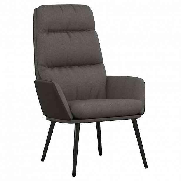vidaXL Relaxační křeslo tmavě šedé textil