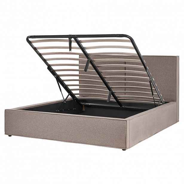 Beliani ČALOUNĚNÁ POSTEL 160/200 cm Taupe Moissac
