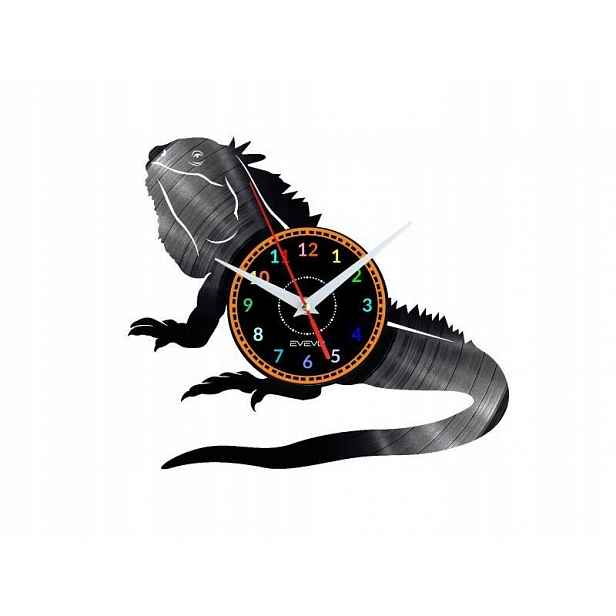 Iguana Dárek Originální dekorace do domu Hodiny z vinylové desky