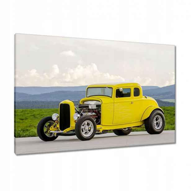 Obrazy 90x60 Žlutý Hot Rod