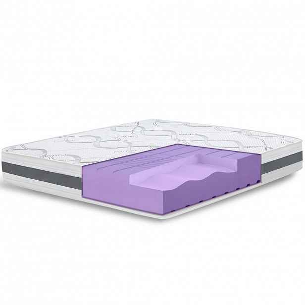 The White Stone ORTOPEDICKÁ Matrace 100x200 cm Střední Tvrdost ; Výška 25 cm ; Hypoalergenní a Prodyšná Tkanina ; Ergonomické a Samotvarující Vlastnos