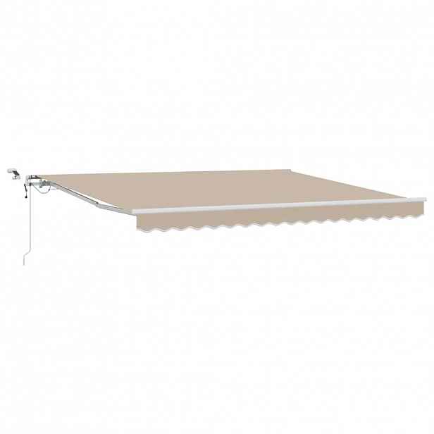 vidaXL Stahovací markýza Béžová 400 × 300 cm Polyester