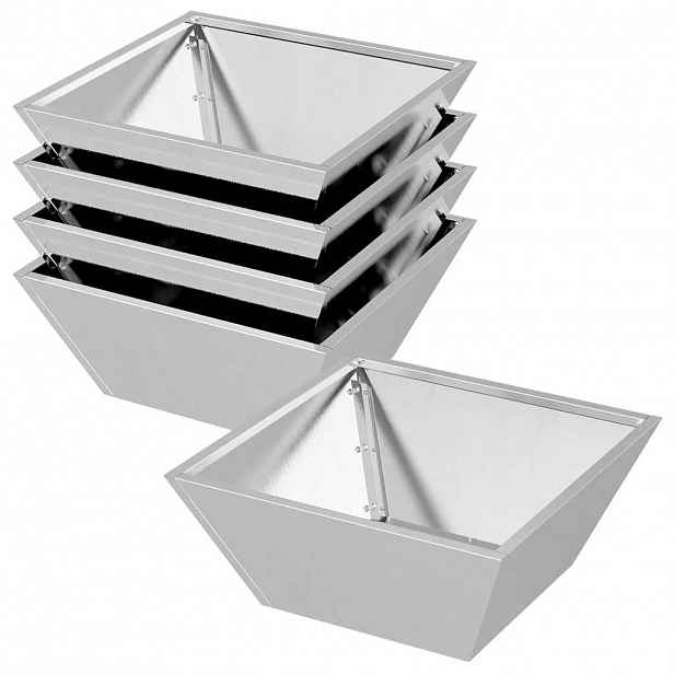 vidaXL Zahradní pěstebník 5 ks Stříbrná 40 x 40 x 15 cm Nerezová ocel