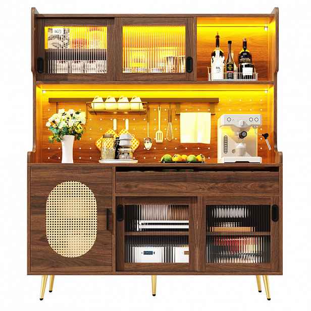 FLIEKS VYSOKÁ SKŘÍŇ 145x39x171 CM LED 5 DVEŘÍ
