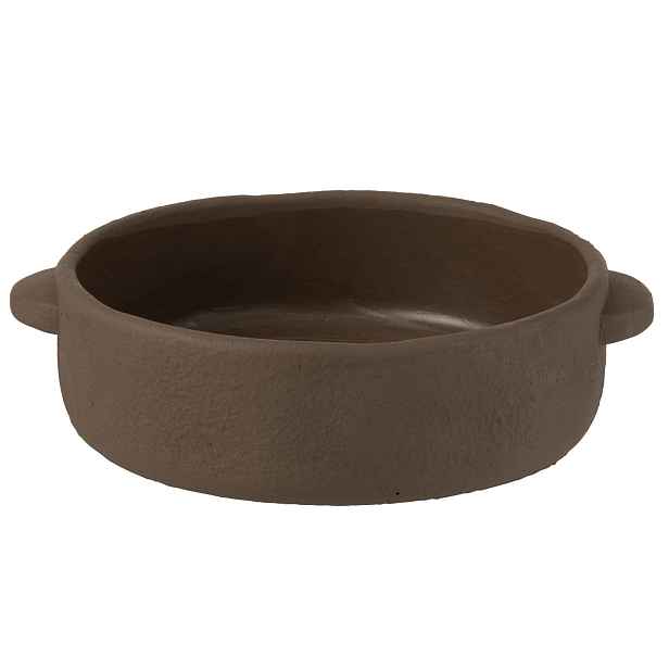 Dekorační cementová mísa ve tvaru kastrolu Gustave Taupe - Ø27*32*8 cm J-Line by Jolipa