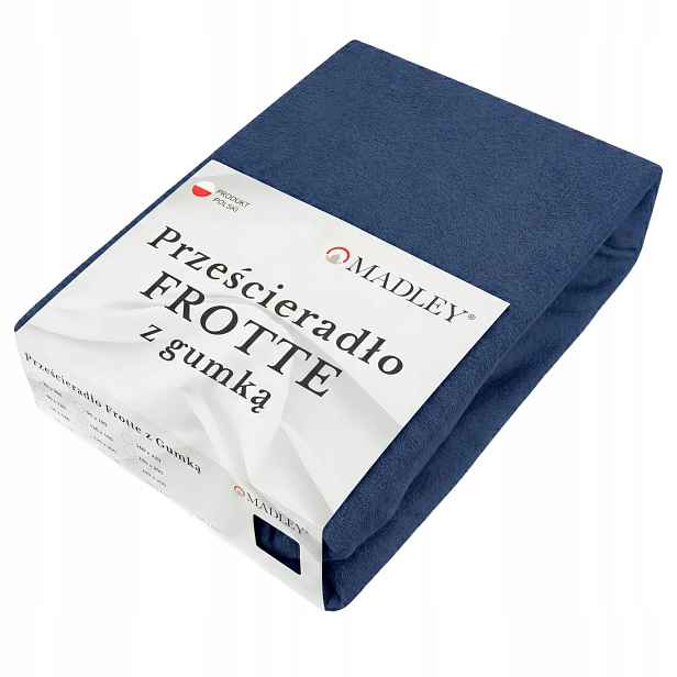 Froté prostěradlo s Gumičkou 200x220 Silné 200g Bavlna Tmavě Modré Madley