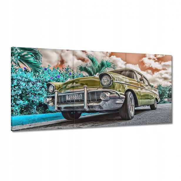 Obrazy 120x60 Žlutý historický automobil