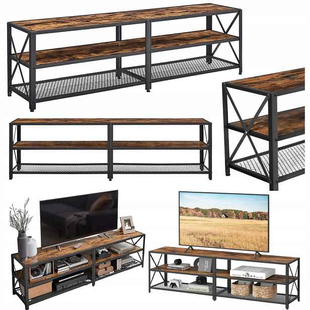 Stojanový stolek Velký pod televizor konzoly Rtv skříňka do obývacího pokoje 178 cm Loft