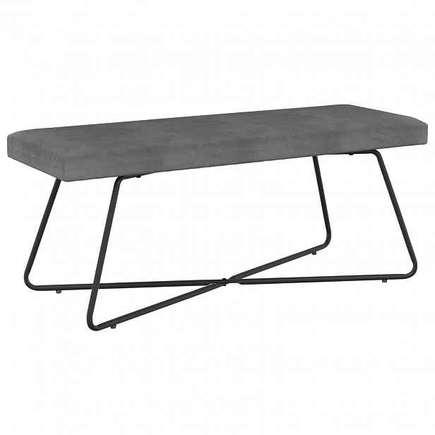 vidaXL lavice Tmavě šedá 110 x 40 x 45 cm Samet