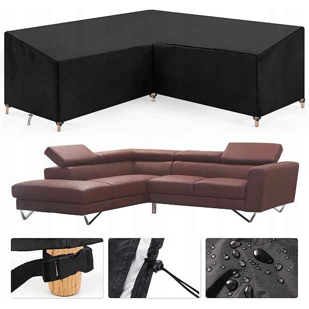 Zahradní potah na sadu 270 x 270 x 90 cm černý