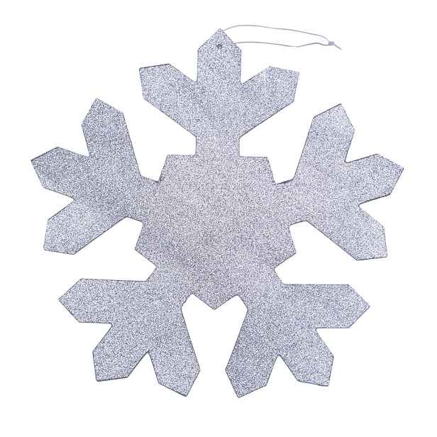 Vánoční ozdoba vločka I, pr. 80 cm, stříbrná, překližka, venkovní