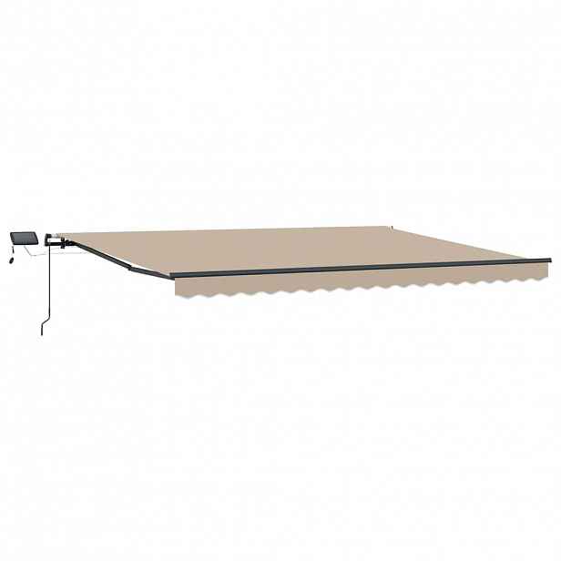 vidaXL Stahovací markýza Béžová 400 × 300 cm Látka a hliník