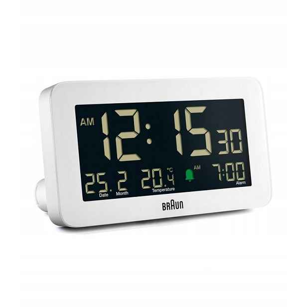 Budík Braun BC10 datum podsvícení alarm teplota