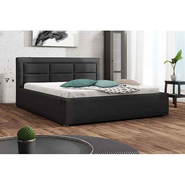 Manželská postel s úložným prostorem a roštem 160x200 PALIGEN 2 - šedá 1
