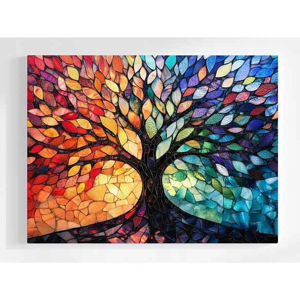 Plakát Mozaika Vitráž Dekorace Strom Života Boho 100x75