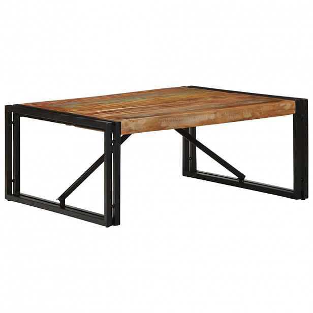 vidaXL Konferenční stolek vícebarevný 80x80x35 cm recyklované dřevo
