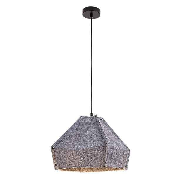 Závěsná lampa Rabalux Lomiro plst popelavá 1xE27 40W do obývacího pokoje