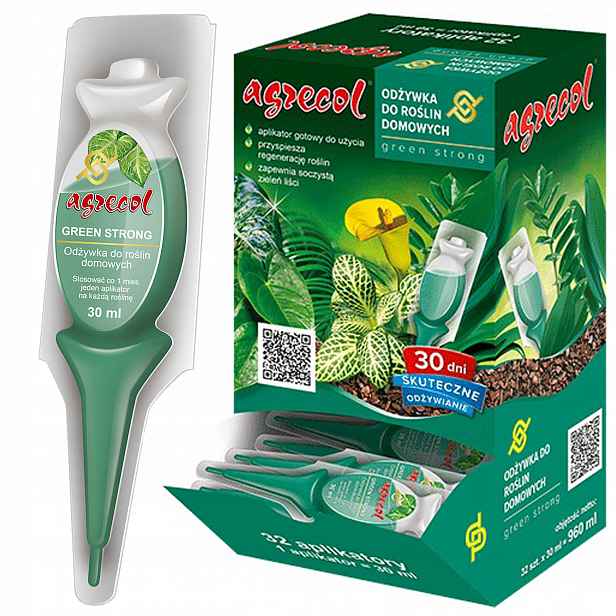 Kapátko Hnojivo pro domácí rostliny Green Strong Agrecol 32 x 30 ml