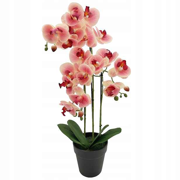 Orchidej V Květináči Orchidej 70 cm Umělý Květ Růžová Vysoká Ozdoba