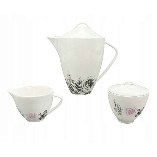 5dílná souprava Rose (Konvice 1600ml, mléčenka 150ml, cukřenka 150ml)
