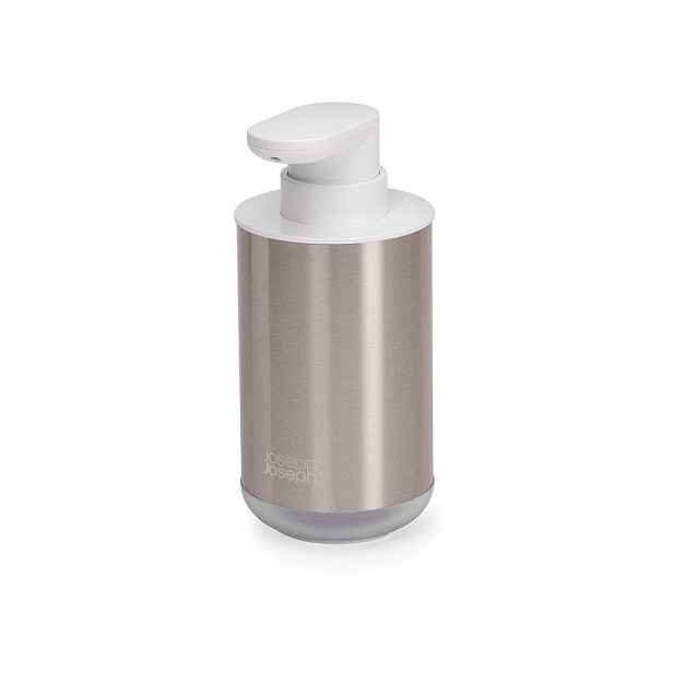 Dávkovač mýdla z nerezové oceli ve stříbrné barvě 300 ml Duo Steel – Joseph Joseph