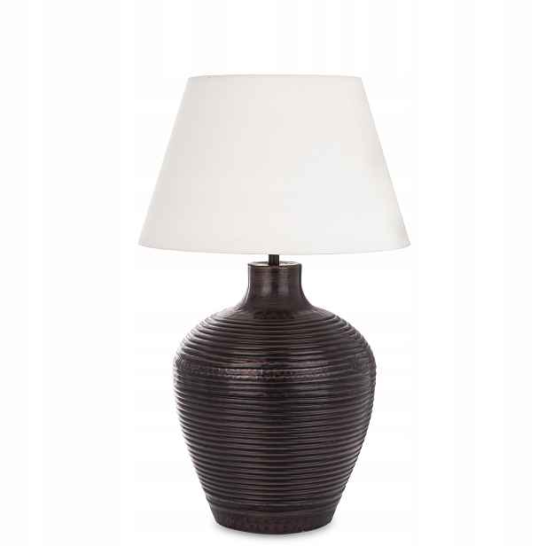 Kovová lampa tmavě hnědá béžová noční lampa do ložnice, stolní lampa