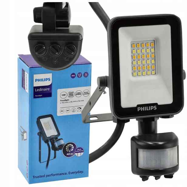 Led Osvětlovač Philips 10W BVP167 LED12 1200lm Halogen Cct Senzor Pohybu