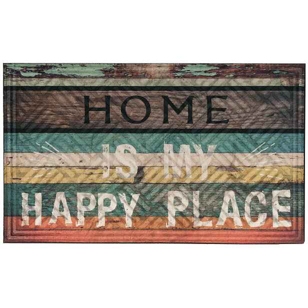 Multy home Rohožka LIMA Happy Place 45 x 75 cm, s potiskem MHEU5000052, 1 ks 5705.00.30