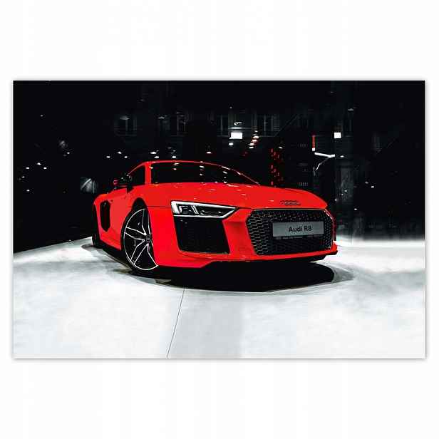 Plakáty 200x135 Červené Audi Audica R8
