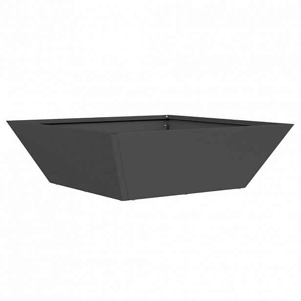 vidaXL Zahradní pěstebník Černá 50 x 50 x 15 cm Studená válcovaná ocel