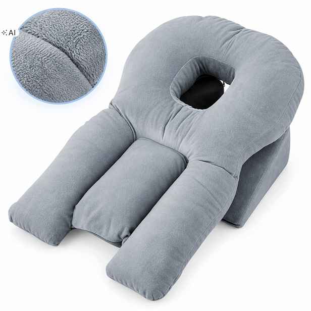 Polštář Ergonomická Operace Oka Pro Spaní Na Břiše 70*47 CM Šedý