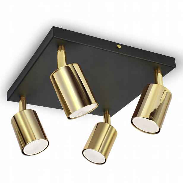 Stropní Svítidlo Lustr Stropní Svítidlo Spot 571-AG4 GU10 Led Black & Gold Edition